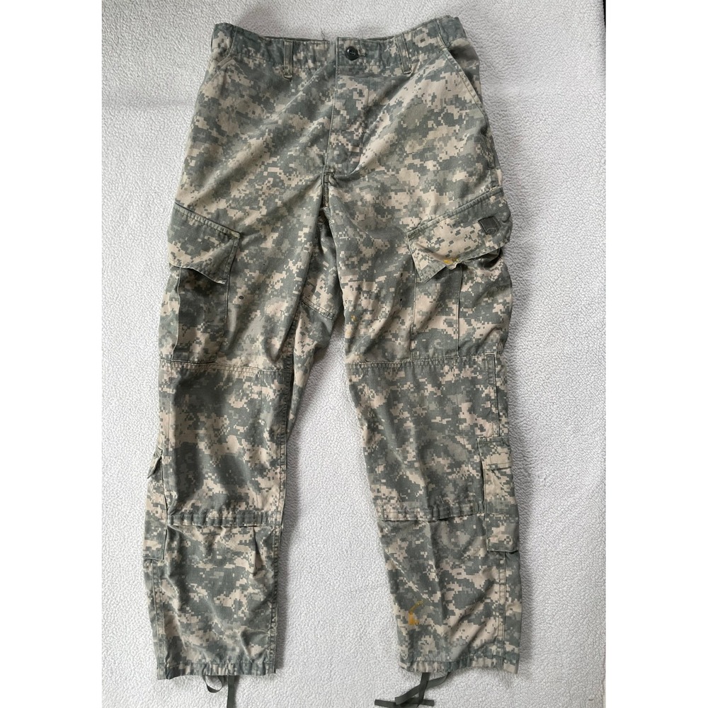 Military Mens 30x29 Cargo Pants ACU Digital Camo Ripstop Tactical Small Regular